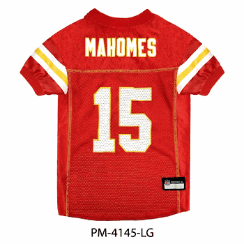 Patrick Mahomes Kansas City Chiefs Pet Jersey Large