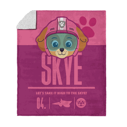 Paw Patrol High to the Skye Silk Touch Sherpa Throw 50 x 60 inches
