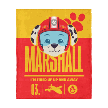 Paw Patrol Marshall Fired Up Silk Touch Throw Blanket 40 x 50 inches
