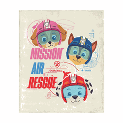 Paw Patrol Mission Air Rescue Silk Touch Throw 50 x 60 inches