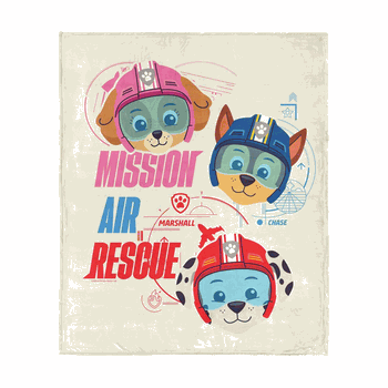 Paw Patrol Mission Air Rescue Silk Touch Throw 50 x 60 inches