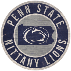 Penn State Nittany Lions 12 in. Circle w/ State Sign