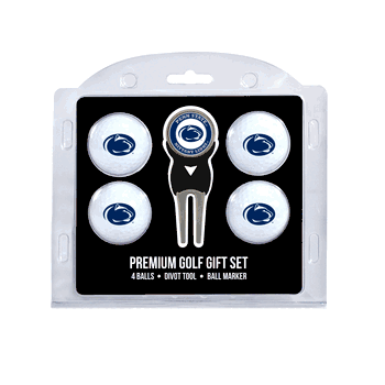 Penn State Nittany Lions 4 Ball Gift Set + Divot Tool & Marker