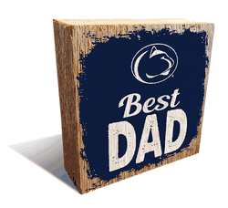 Penn State Nittany Lions Best Dad 6x6 Wood Block