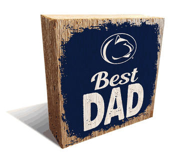Penn State Nittany Lions Best Dad 6x6 Wood Block