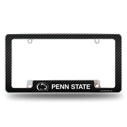 Penn State Nittany Lions Black 12" x 6" Chrome All Over Automotive License Plate Frame