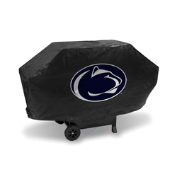 Penn State Nittany Lions Black Deluxe Vinyl Grill Cover - 68" Wide/Heavy Duty/Velcro Staps
