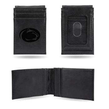 Penn State Nittany Lions Black Laser Engraved Front Pocket Wallet