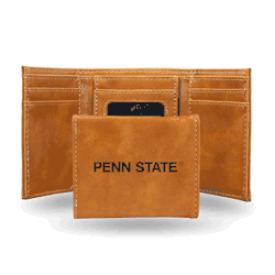 Penn State Nittany Lions Brown Laser Engraved Tri-Fold Wallet