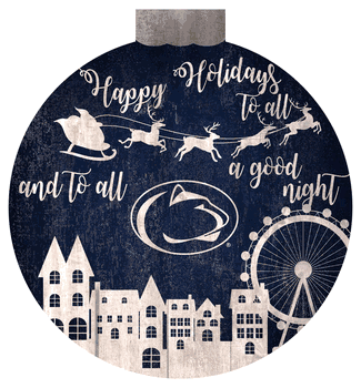 Penn State Nittany Lions Christmas Village 12in Wall Art