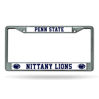 Penn State Nittany Lions Standard Chrome Frame with Plastic Inserts 12
