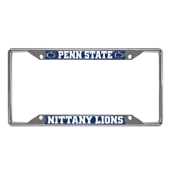Penn State Nittany Lions Chrome Metal License Plate Frame, 6.25in x 12.25in