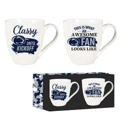 Penn State Nittany Lions Coffee Mug 17oz Ceramic 2 Piece Set with Gift Box