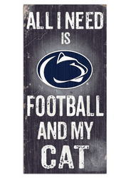 Penn State Nittany Lions Football and My Cat 6x12 Sign