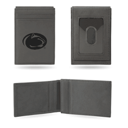 Penn State Nittany Lions Gray Laser Engraved Front Pocket Wallet