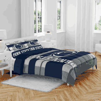 Penn State Nittany Lions Heather Stripe 3 PC Full/Queen Bed in a Bag