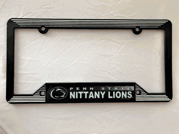 Penn State Nittany Lions License Plate Frame Plastic Black