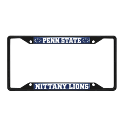 Penn State Nittany Lions Metal License Plate Frame Black Finish