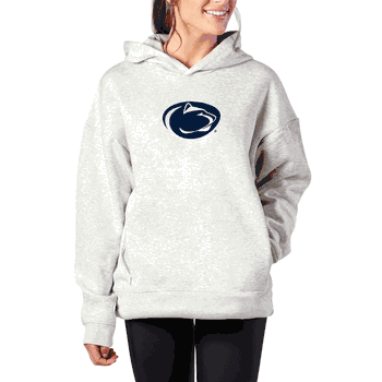 Penn State Nittany Lions NCAA Kadi Hoodie with Zipper Pockets Heather Grey Medium
