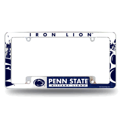 Penn State Nittany Lions Primary 12" x 6" Chrome All Over Automotive License Plate Frame