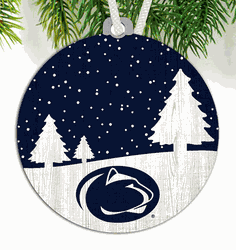Penn State Nittany Lions Snow Scene Ornament