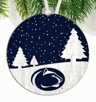 Penn State Nittany Lions Snow Scene Ornament