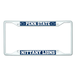 Penn State Nittany Lions White Metal License Plate Frame - 6.25"x12.25"