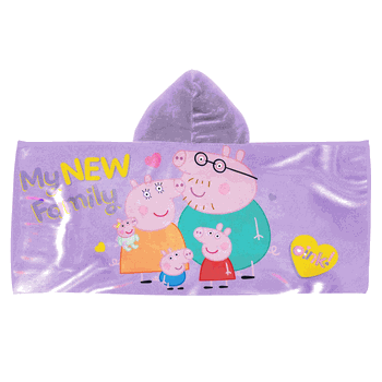 Peppa Pig New Family Youth Hooded Towel 22x51 inches
