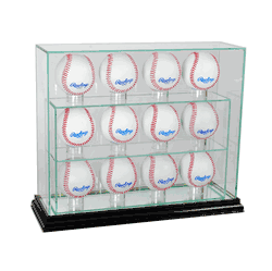 Perfect Cases 12 Baseball Upright Display Case - Black