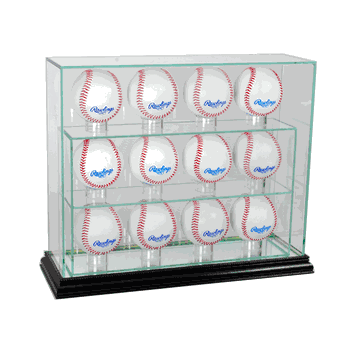 Perfect Cases 12 Baseball Upright Display Case - Black