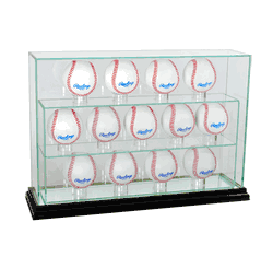 Perfect Cases 13 Baseball Upright Display Case - Black