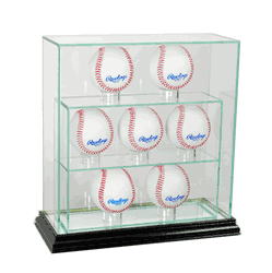 Perfect Cases 7 Upright Baseball Display Case - Black