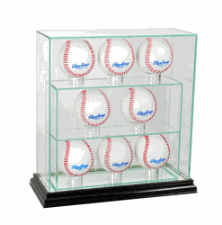 Perfect Cases 8 Upright Glass Display Case - Black