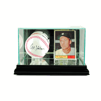 Perfect Cases Card and Baseball Display Case - Black