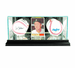 Perfect Cases Card and Double Basball Display Case - Black