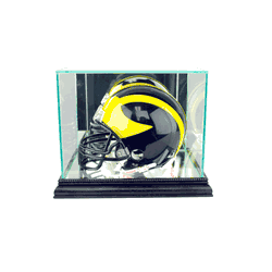 Perfect Cases Mini Football Helmet Display Case - Black