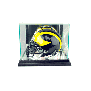 Perfect Cases Mini Football Helmet Display Case - Black