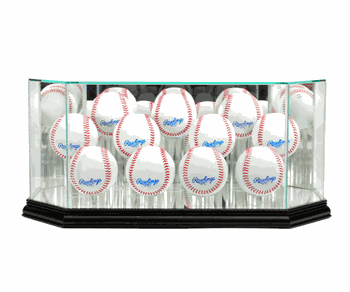 Perfect Cases Octagon 11 Baseball Display Case - Black