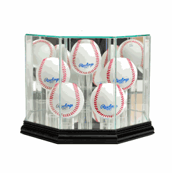 Perfect Cases Octagon 5 Baseball Display Case - Black