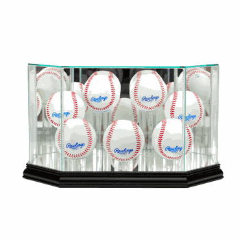 Perfect Cases Octagon 7 Baseball Display Case - Black