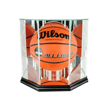 Perfect Cases Octagon Basketball Display Case - Black