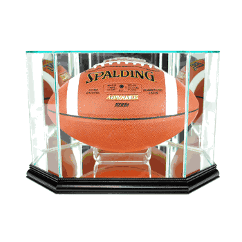 Perfect Cases Octagon Football Display Case - Black