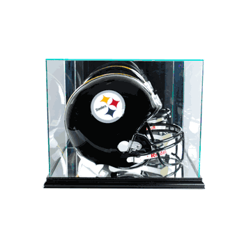 Perfect Cases Octagon Full Size Football Helmet Display Case - Black