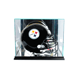 Perfect Cases Octagon Full Size Football Helmet Display Case - Black