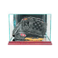 Perfect Cases Rectangle Baseball Glove Display Case - Cherry