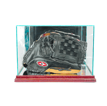 Perfect Cases Rectangle Baseball Glove Display Case - Cherry