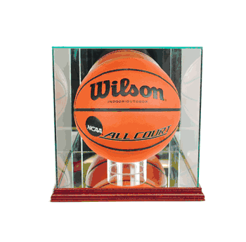 Perfect Cases Rectangle Basketball Display Case - Cherry