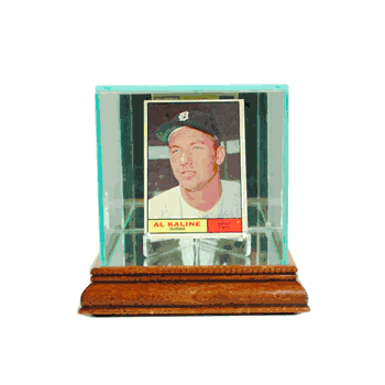 Perfect Cases Single Card Display Case - Walnut