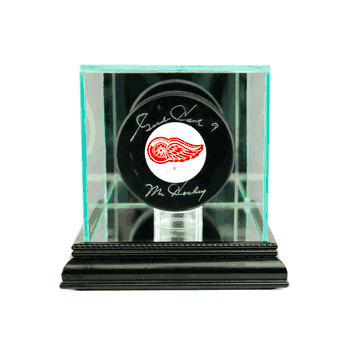 Perfect Cases Single Hockey Puck Display Case - Black
