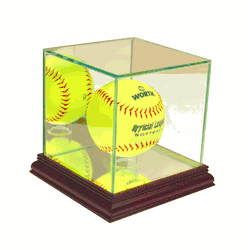 Perfect Cases Softball Display Case - Cherry
